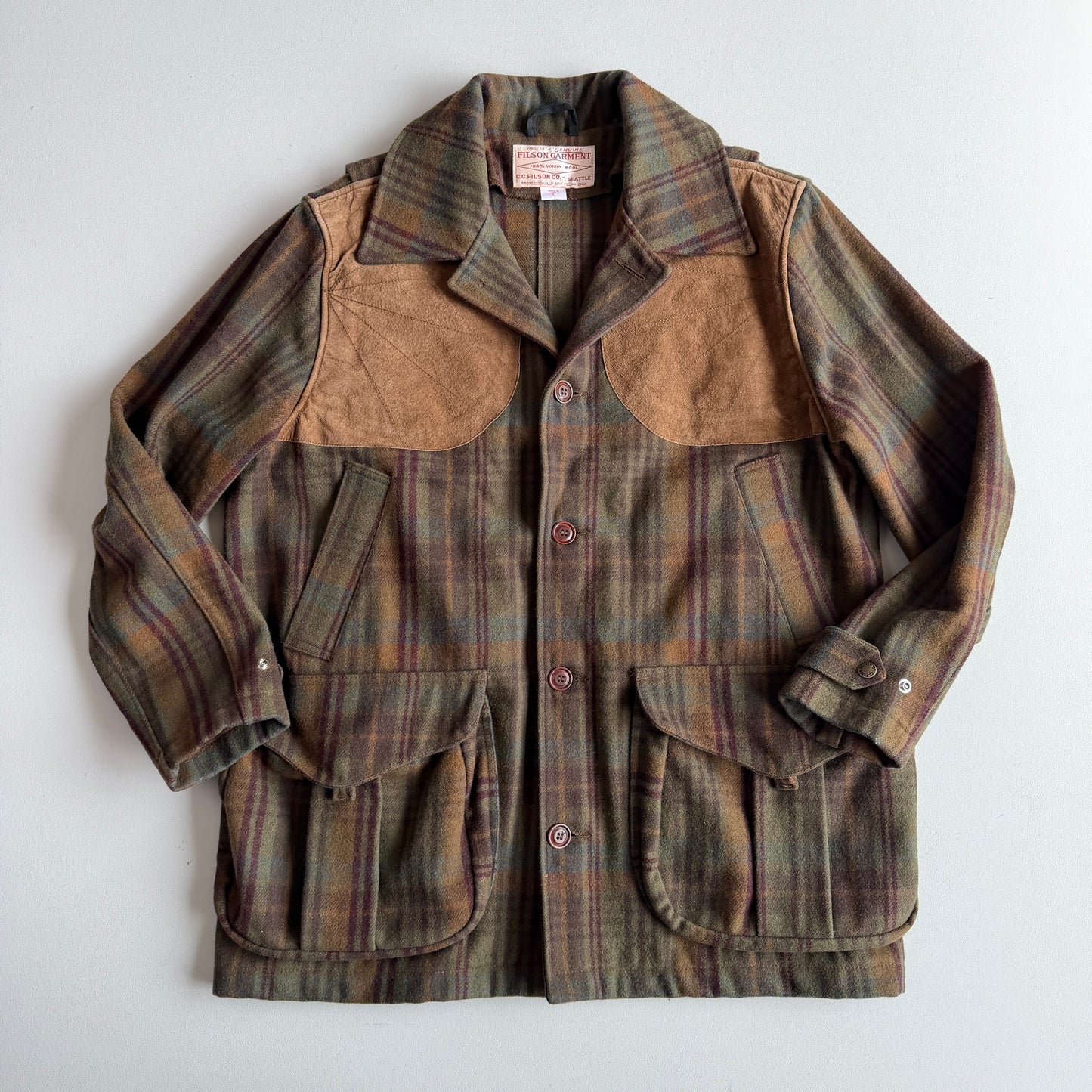 Filson (L) Yukon Wool Plaid Shooting Cruiser Mackinaw Coat