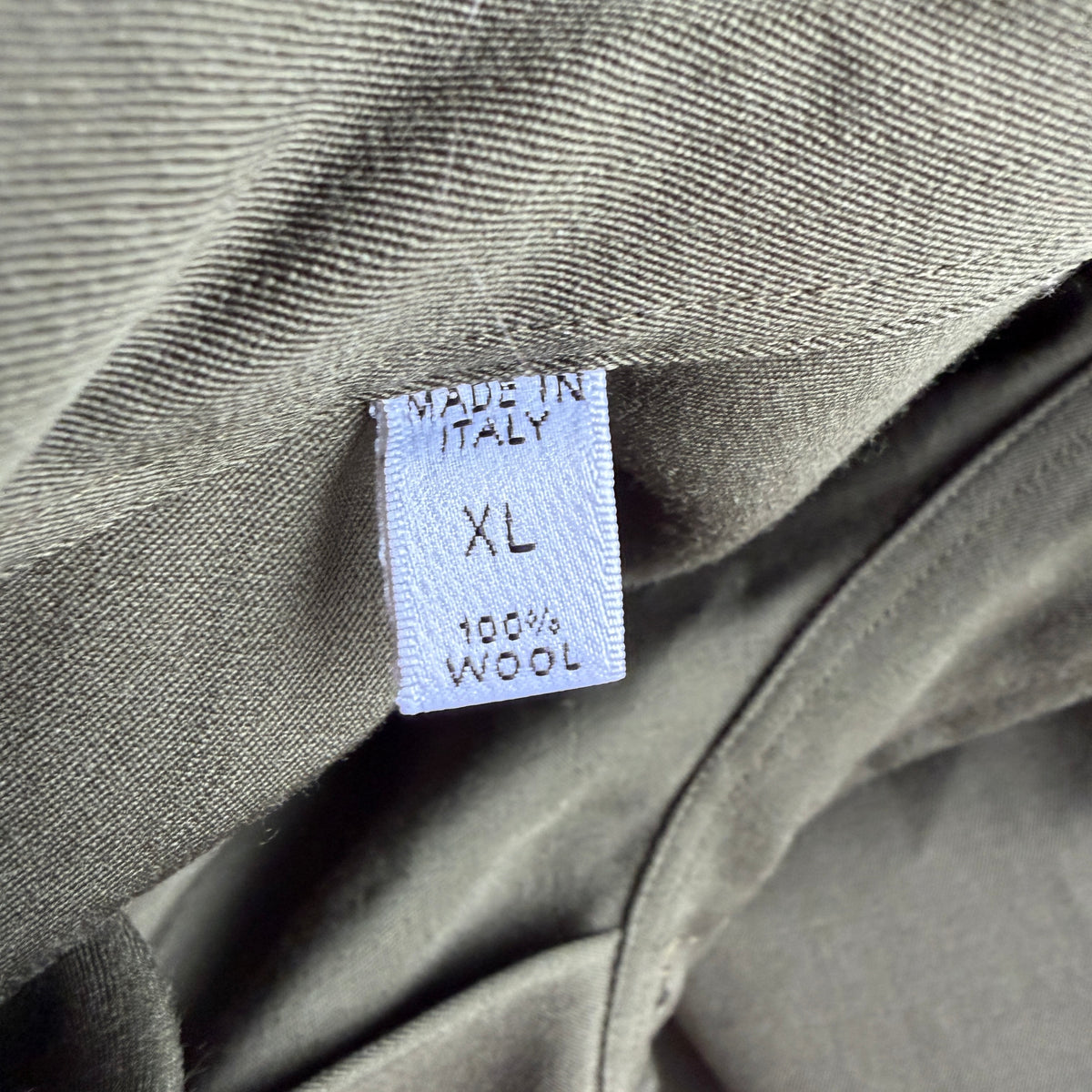 Ralph Lauren Purple Label (XL) 100% Wool Forest Green Button Shirt