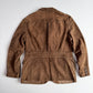 Polo Ralph Lauren (46R) Half-Norfolk Reverse Suede Leather Brown Sport Coat
