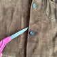 Polo Ralph Lauren (46R) Half-Norfolk Reverse Suede Leather Brown Sport Coat