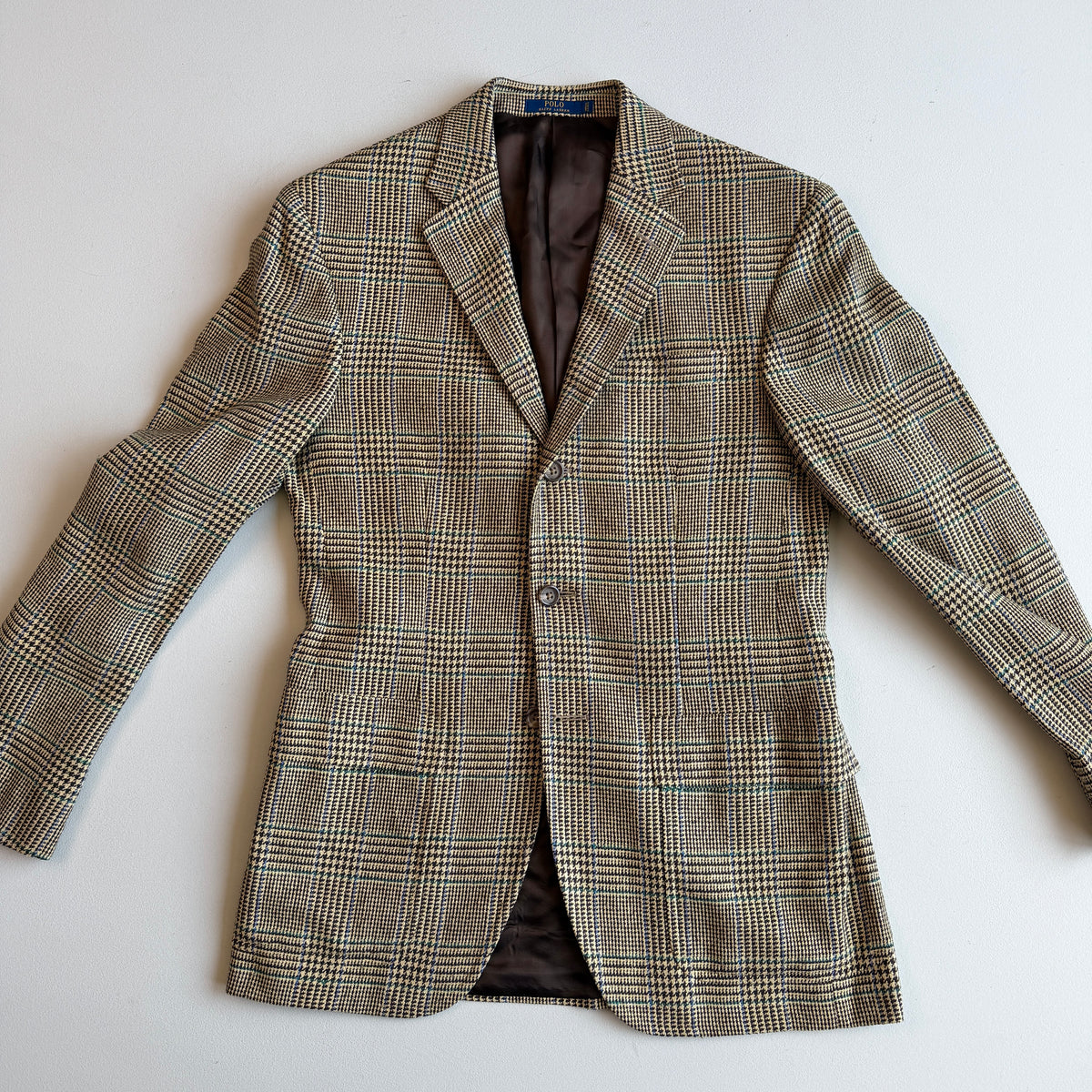 NWOT Polo Ralph Lauren (38R Custom Fit) 100% Silk Glen Plaid/Prince of Wales Sport Coat