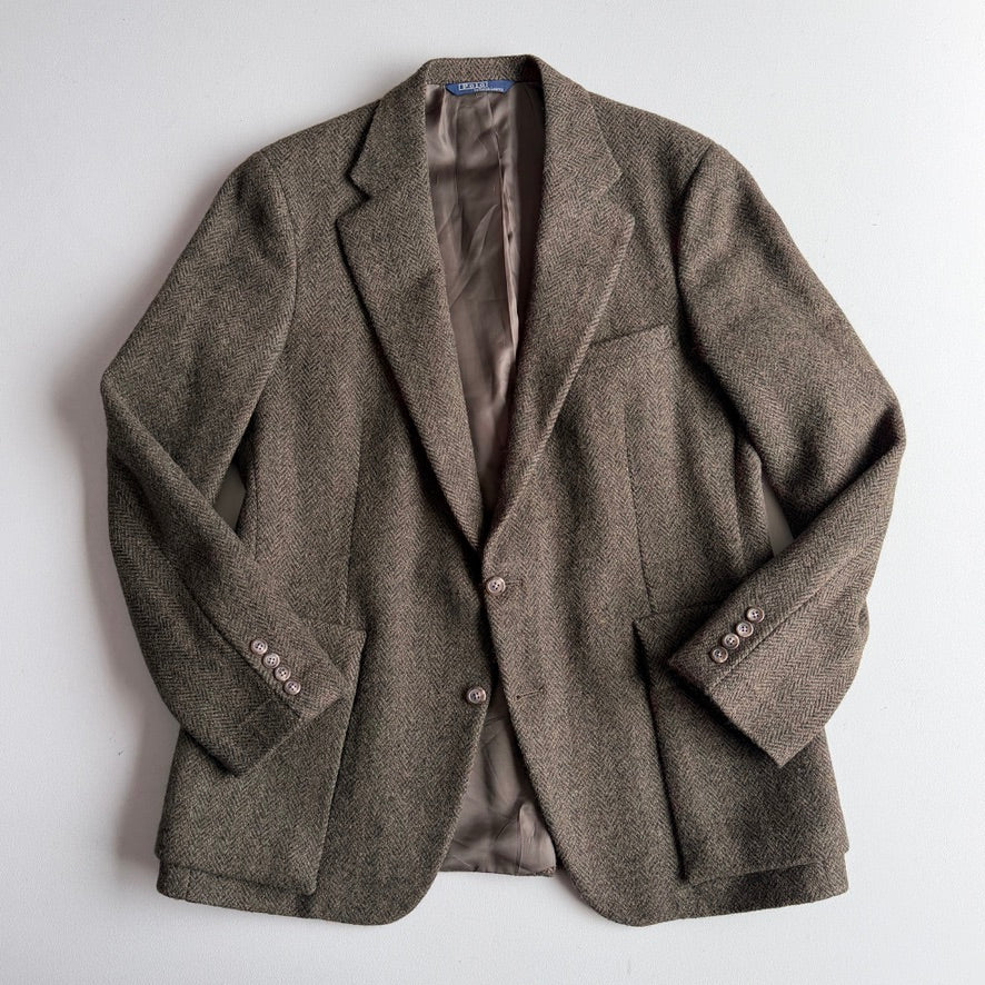 VNTG Polo Ralph Lauren (42R / 42L) Full Canvas Tweed Wool Sports Coat