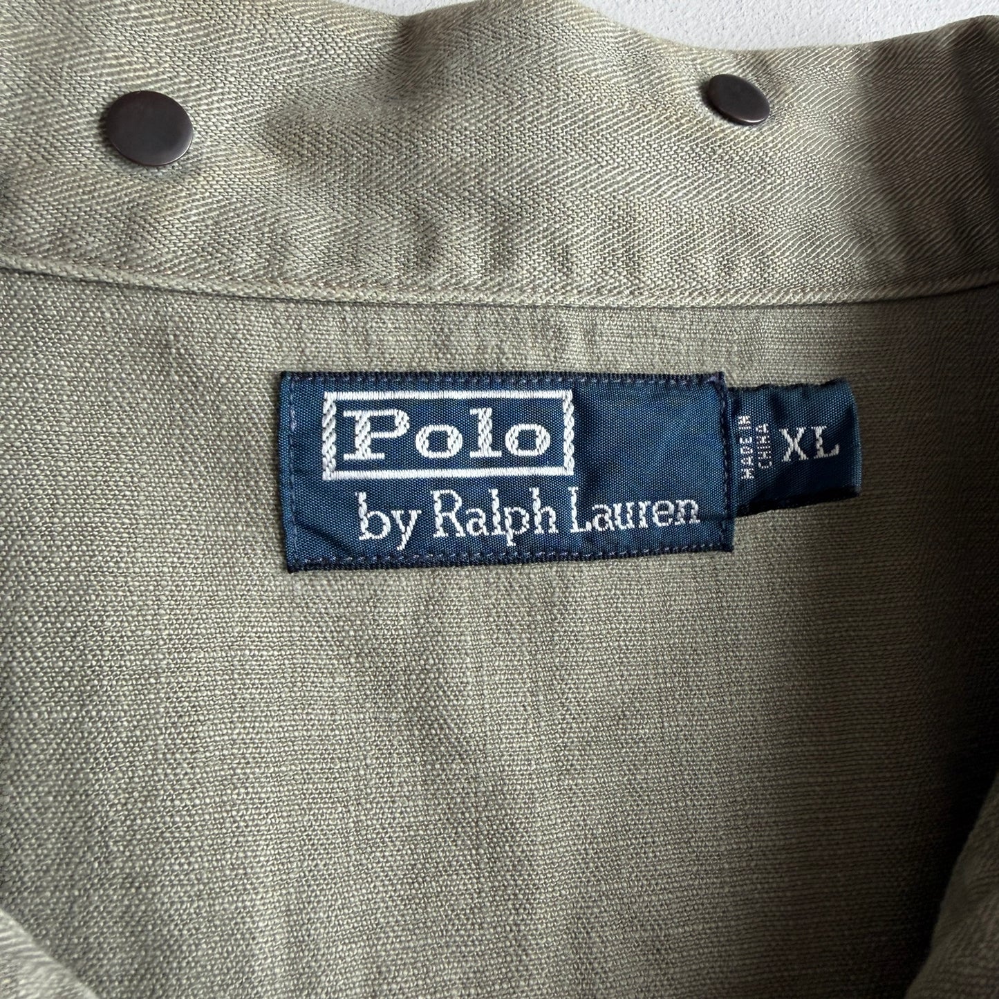 Polo Ralph Lauren (XL) WWII Military Herringbone Sage Cotton Fatigue Jacket