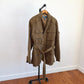 Polo Ralph Lauren (42L) Wool Tweed Olive Overcheck Field Belted Sport Jacket Coat