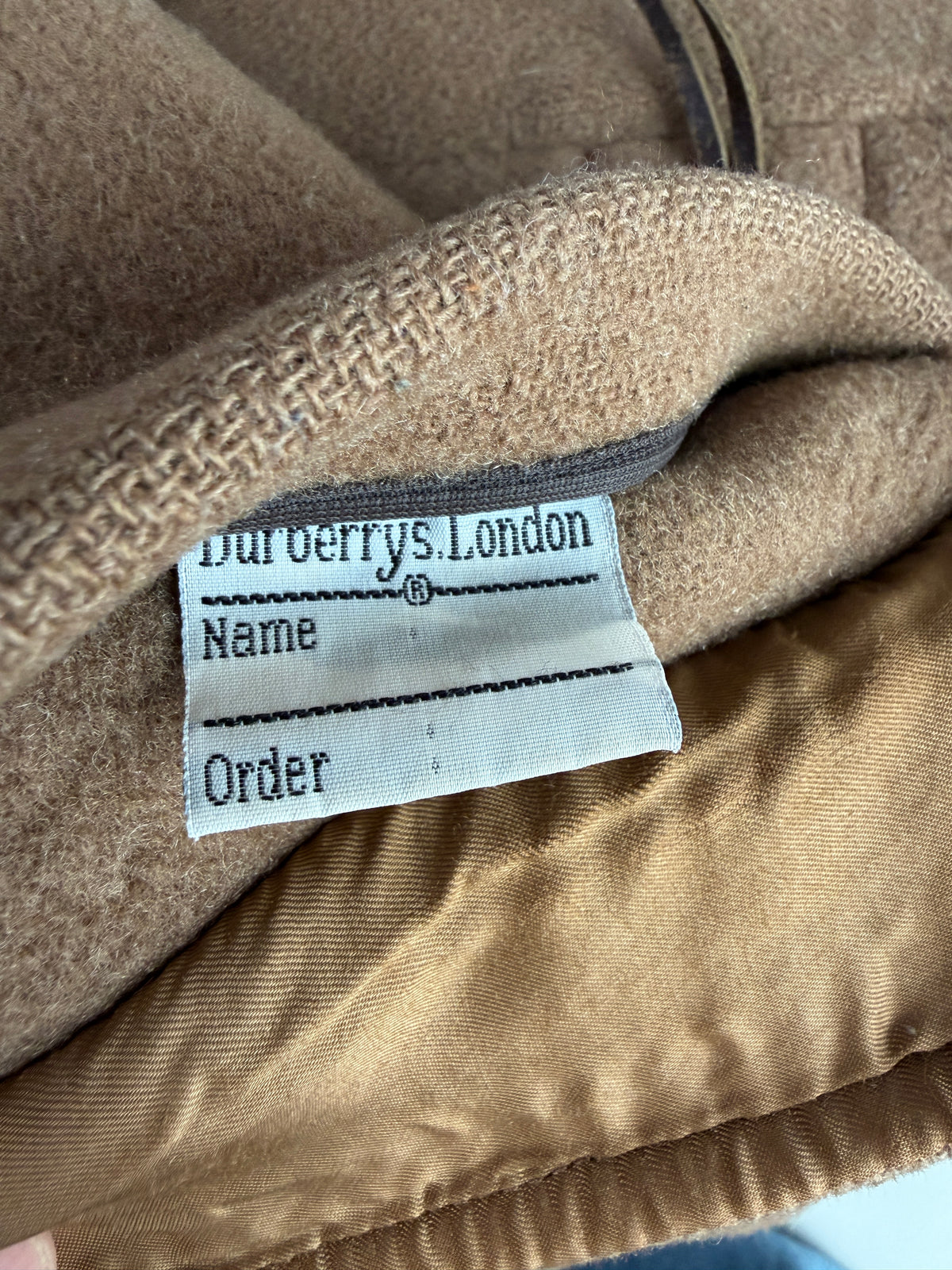 VNTG Burberry London (48) 100% Wool Brown Nova Check Duffle Coat