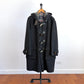 VNTG Burberry (50 /52) Gray Wool/Cashmere Leather Trim Duffle Coat