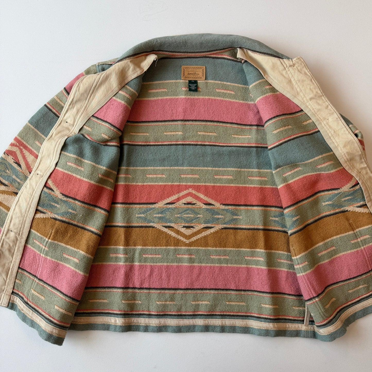 VNTG Lauren Ralph Lauren (2X) Southwest Cotton Blanket Jacket