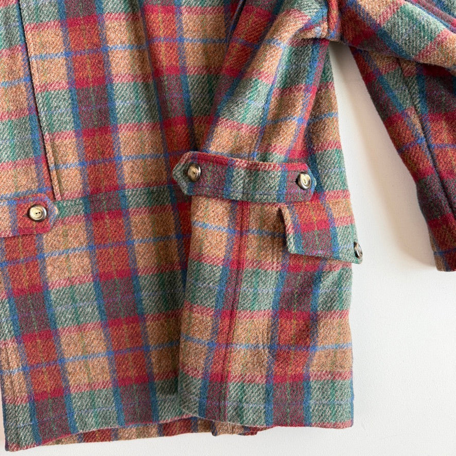 Paul Stuart (52IT / L) Plaid Wool Quilt Lined Hunting Chore Coat