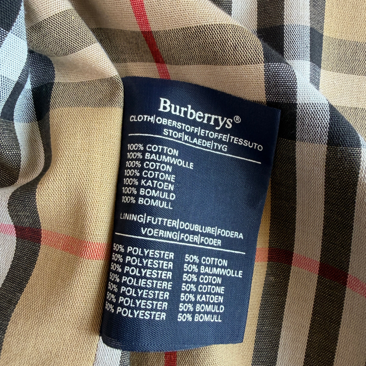 VNTG Burberry (54 / XL) Cotton Gabardine Zip Harrington Jacket