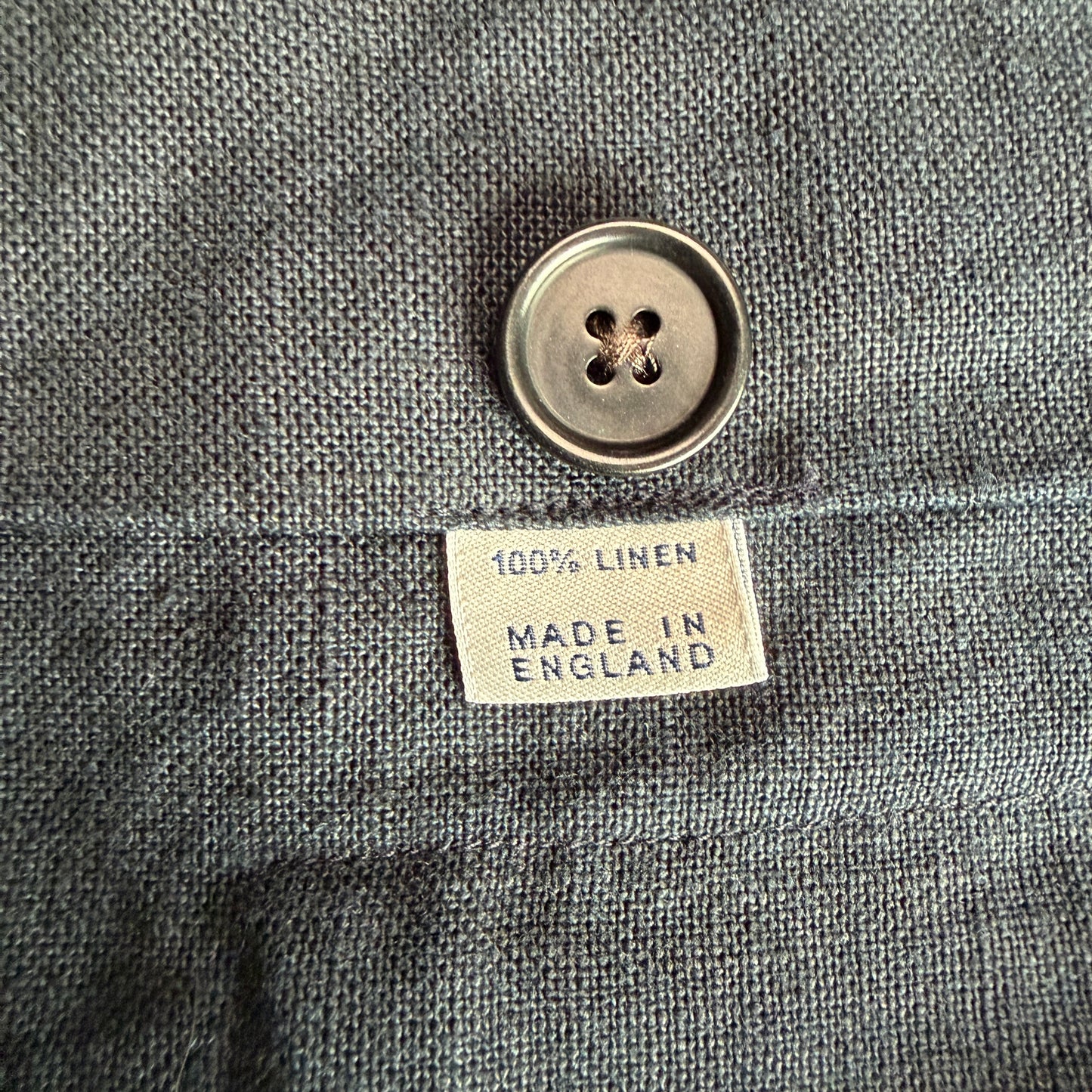 Drake's London (L) Washed Linen Indigo-Dyed Overshirt Jacket