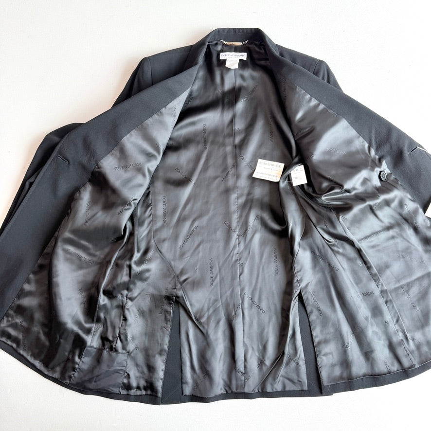 VNTG NWT Dolce & Gabbana (44IT, 36/38US) Double Breast Wool Suit Jacket