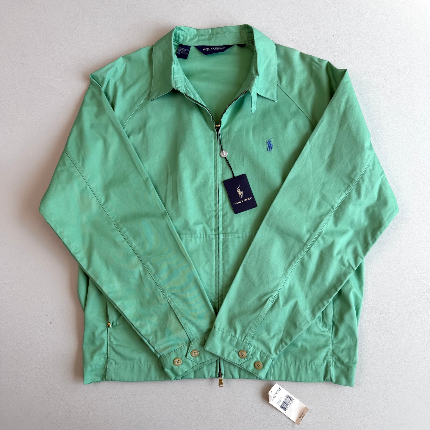 NWT Ralph Lauren Polo Golf (L) Turquoise Green 100% Cotton Raglan Jacket
