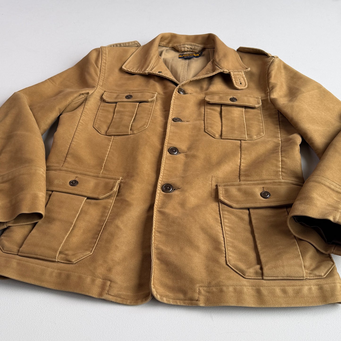 Ralph Lauren Rugby (M) Chamois Brushed Cotton Twill Military Safari Field Jacket