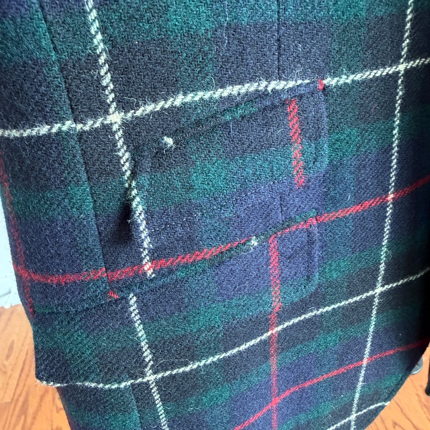 Polo Ralph Lauren (44L) Tartan Velvet Collar Moon Woven Tweed Wool Sport Coat