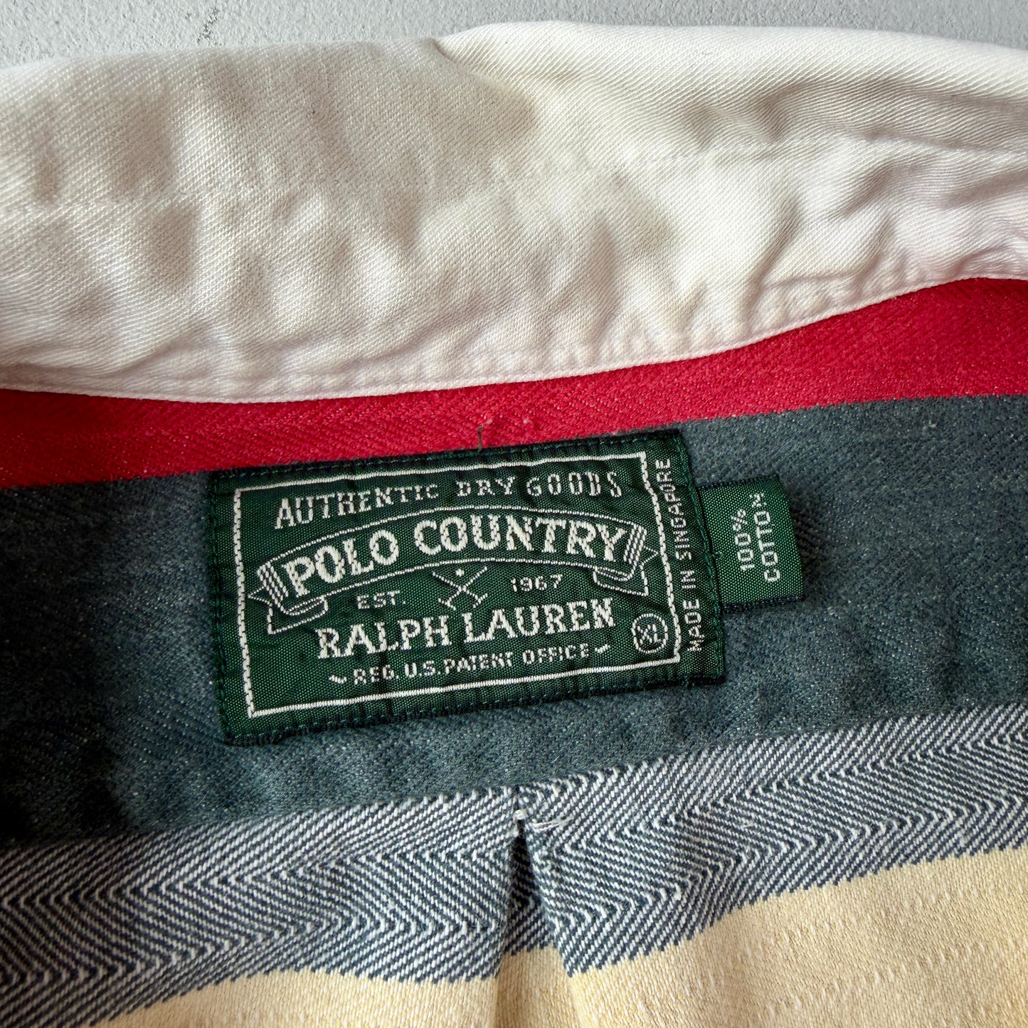 VNTG Ralph Lauren Polo Country (XL) Striped Colorblock Rugby Shirt