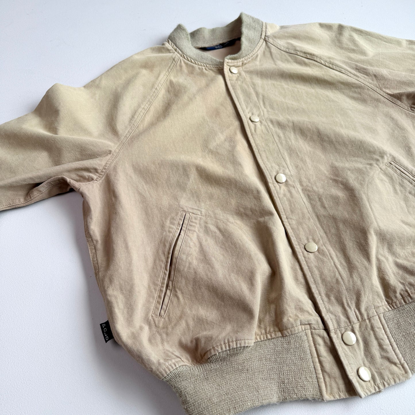 VNTG Polo Ralph Lauren (L) Sage/Olive WWII Military Raglan Bomber Jacket