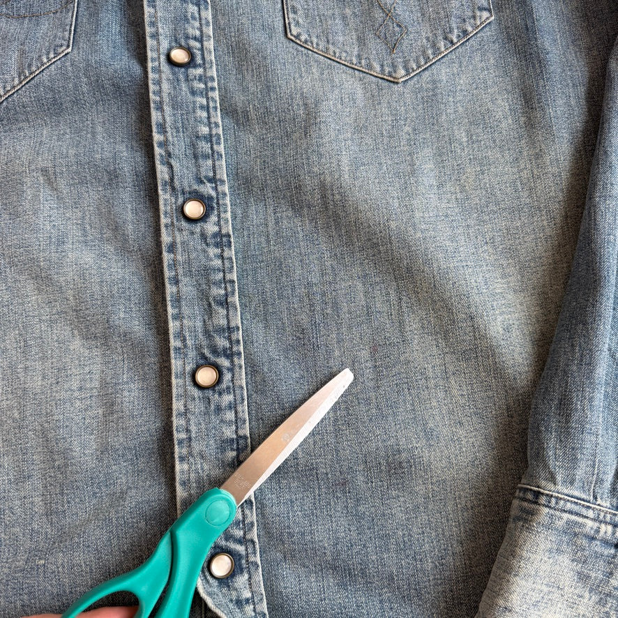 Ralph Lauren RRL (L) Pearl Snap Denim Western Shirt