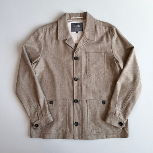 MINT! Private White V.C. (5 / L) "Mayfair Shacket" Oat Wool Jacket Overshirt