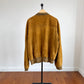 Polo Ralph Lauren (XL) Mustard Brown Suede Leather Button Bomber Jacket