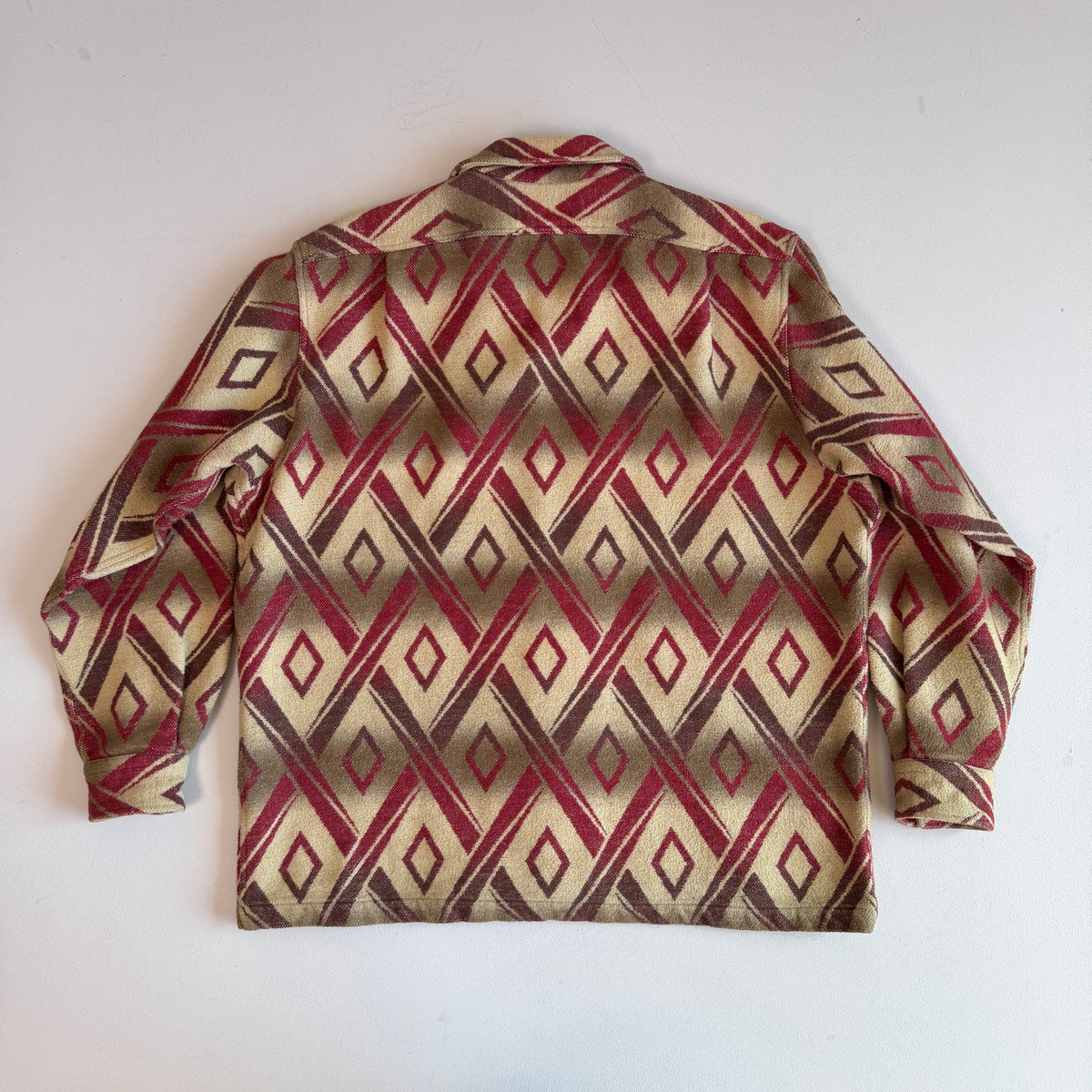 VNTG Ralph Lauren RRL (L) Cotton Blanket-Like Southwest Diamond Overshirt