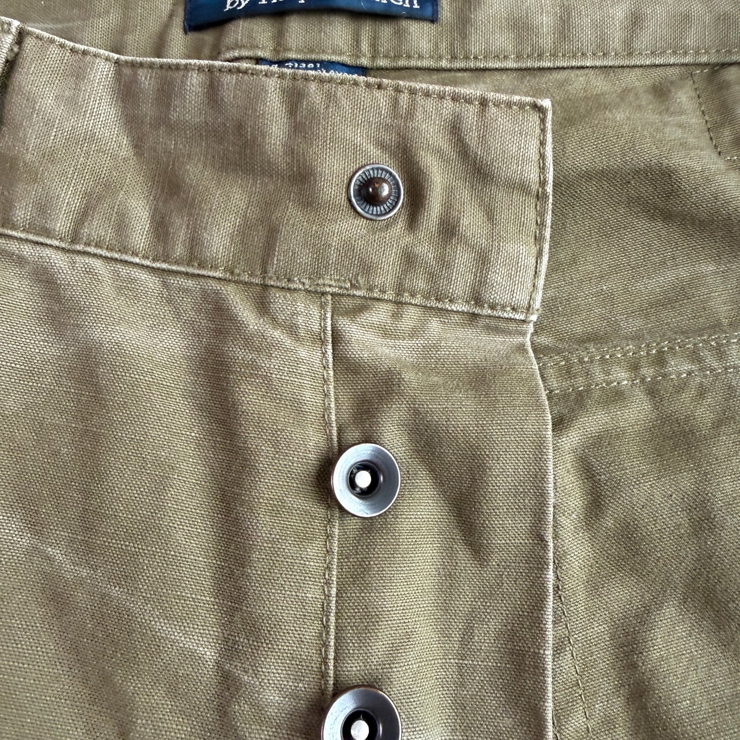 VNTG Polo Ralph Lauren (36x30) Cinch-Back Sage Green Cotton Canvas Utility Pants