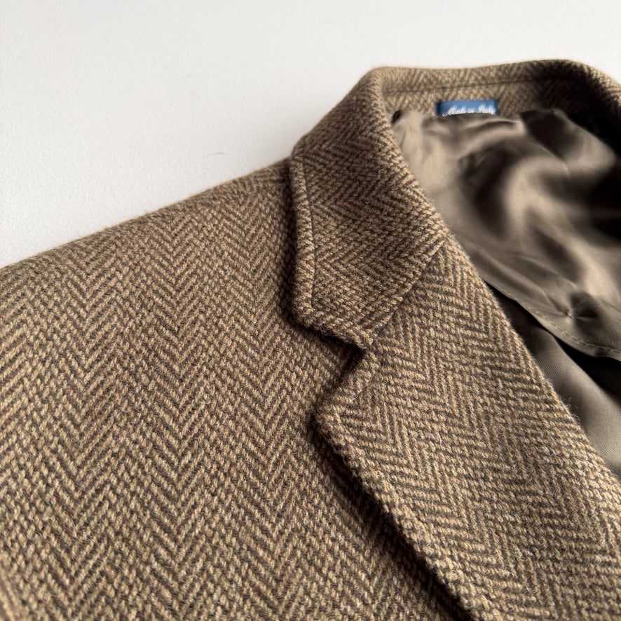 Polo Ralph Lauren (46L, XL) Olive Herringbone Wool Hacking Jacket