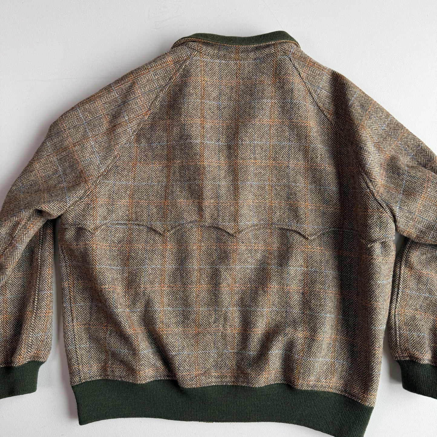 Golden Bear (2XL) Harris Tweed Wool Raglan Western Yoke Jacket