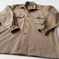 VNTG Polo Ralph Lauren (L) 100% Wool Whipcord Olive Military WWII Shirt