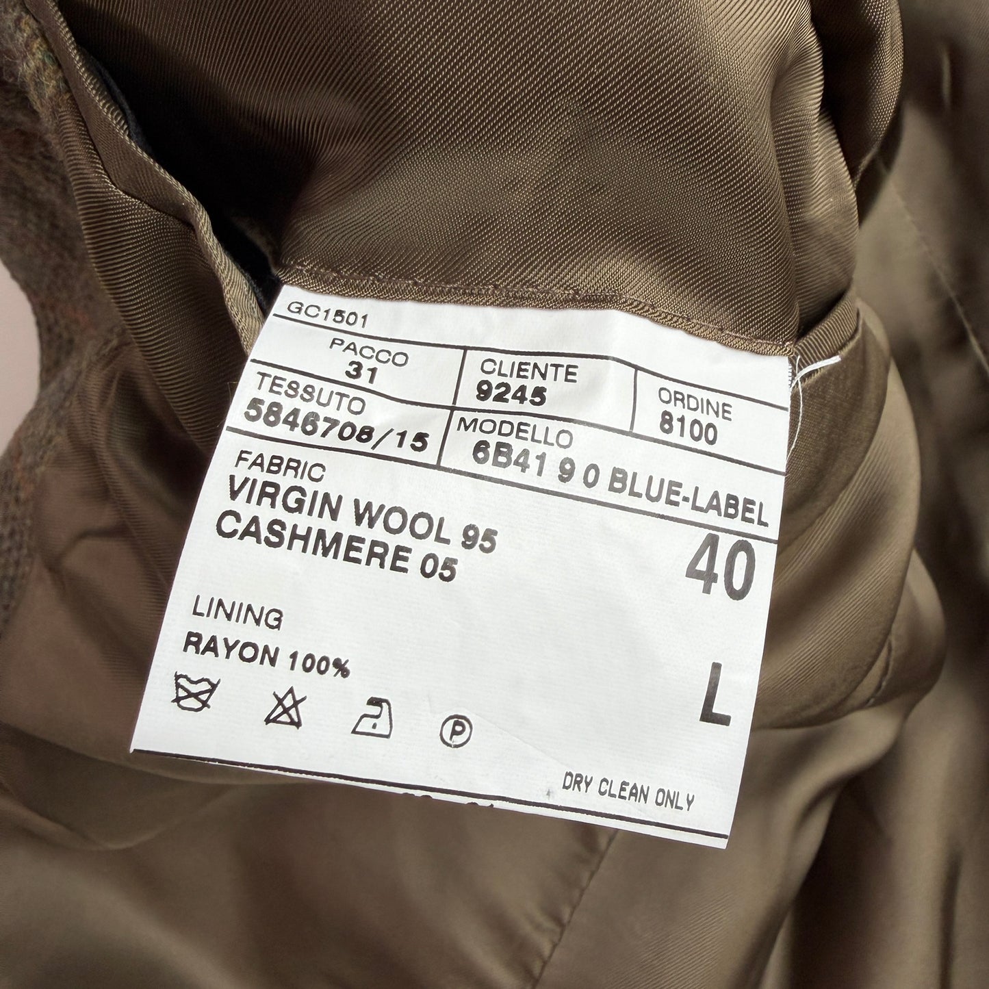Polo Ralph Lauren (40L) Wool/Cashmere Flannel Overcheck Hacking Jacket