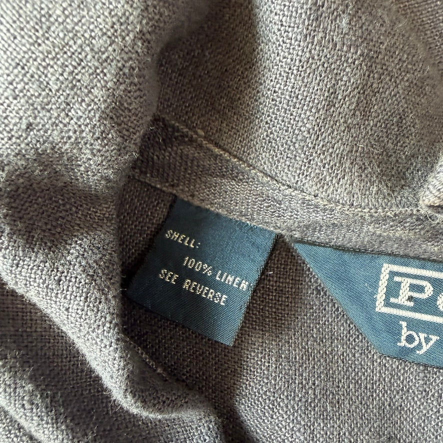 VNTG Polo Ralph Lauren (M) 100% Linen Slate Blue Hooded Jacket