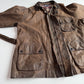 Polo Ralph Lauren (2XL) Leather Raglan Sleeve Belted Cotton Lined Coat