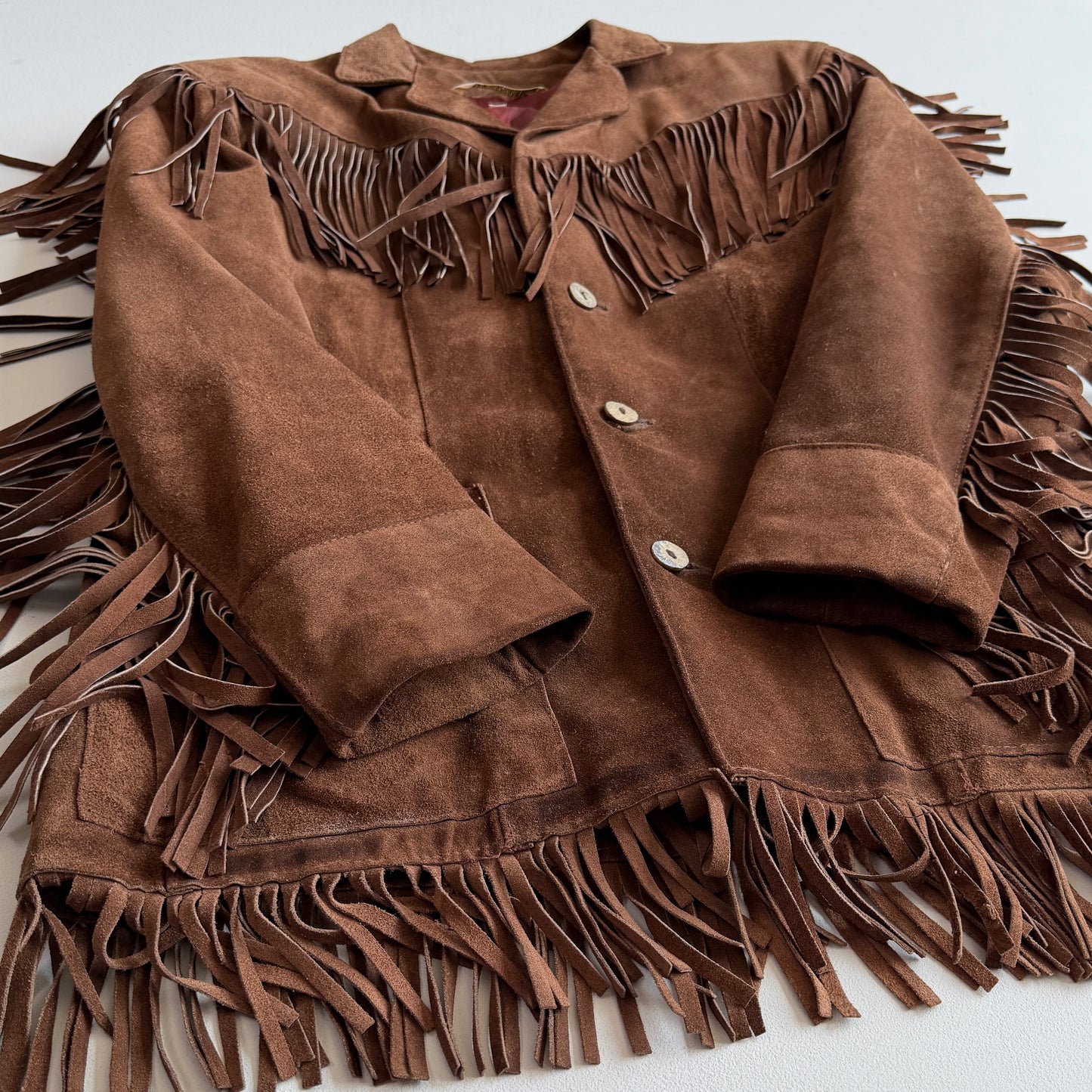 VERY OLD Ralph Lauren Polo Western (40/42) Suede Leather Fringe Western Jacket