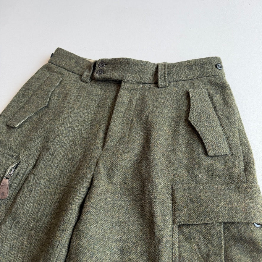 Polo Ralph Lauren (32x30) 100% Wool Tweed Military Green Cargo Pants