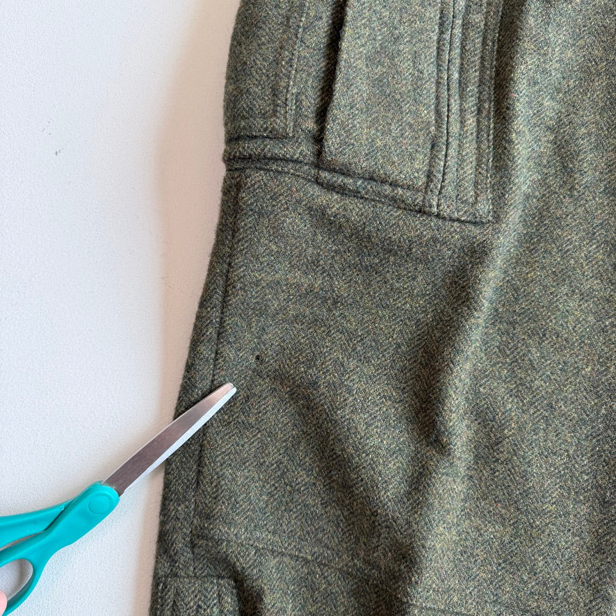 Polo Ralph Lauren (32x30) 100% Wool Tweed Military Green Cargo Pants