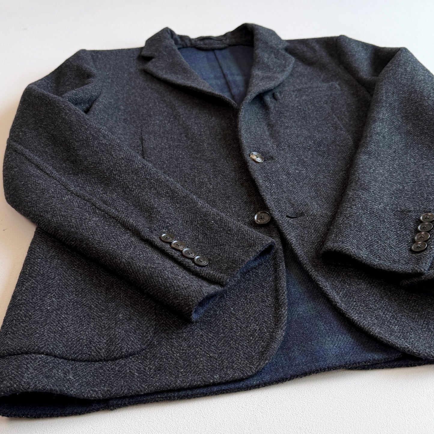 Ermenegildo Zegna (52IT) Wool/Silk/Cashmere Minimal-Structured Tweed Sport Coat