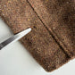 VNTG Paul Stuart (54) Tweed Wool Belted Balmacaan Norfolk-Style Field Coat