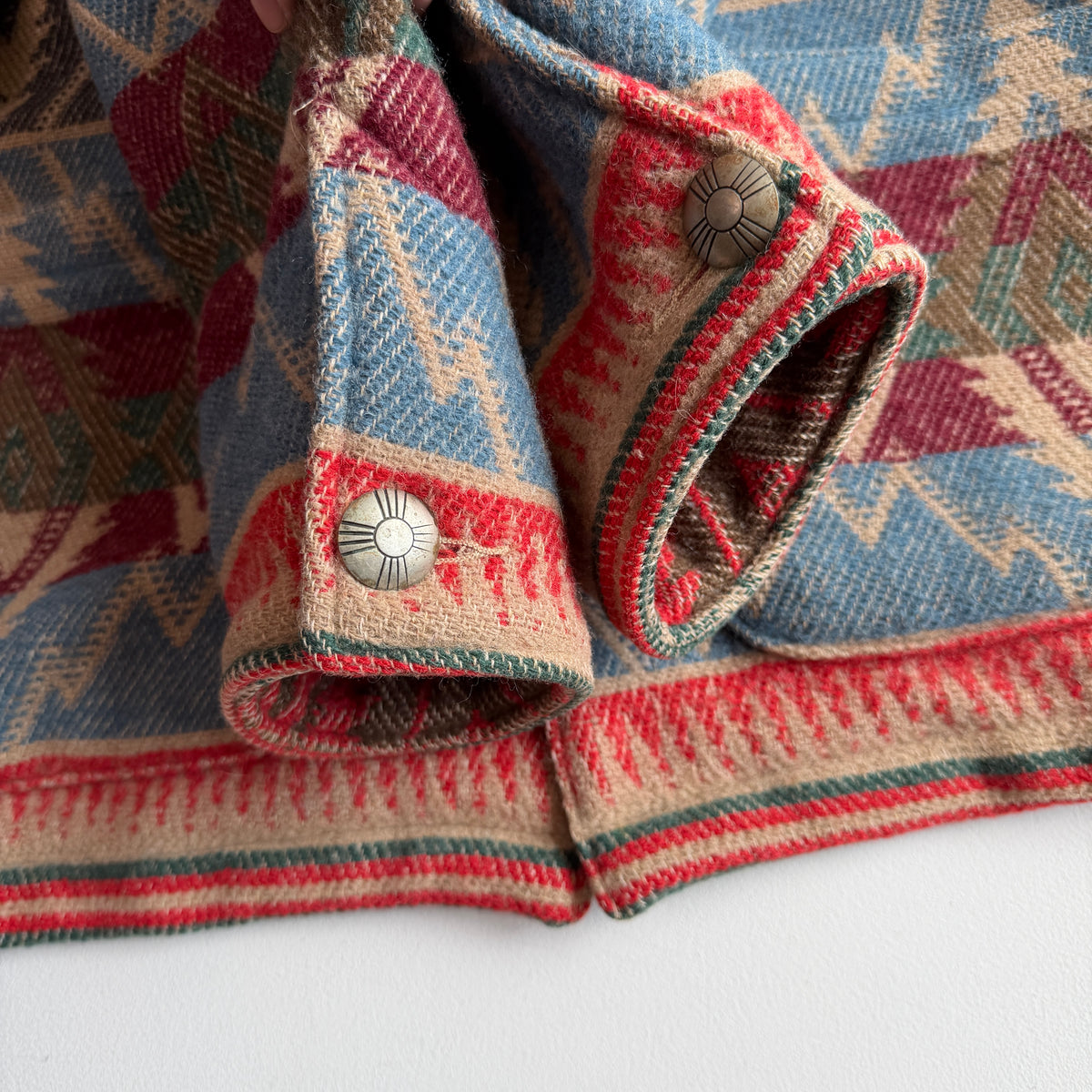 VNTG Polo Ralph Lauren (M) Wool Blanket Southwest Beacon Button Jacket