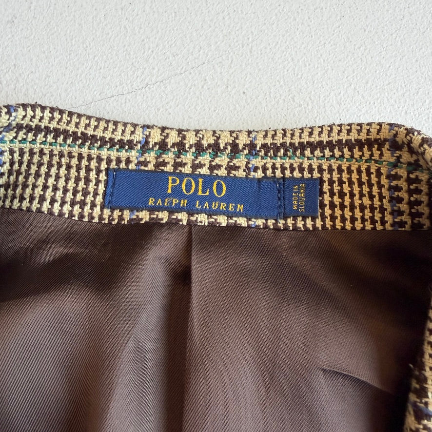 NWOT Polo Ralph Lauren (38R Custom Fit) 100% Silk Glen Plaid/Prince of Wales Sport Coat