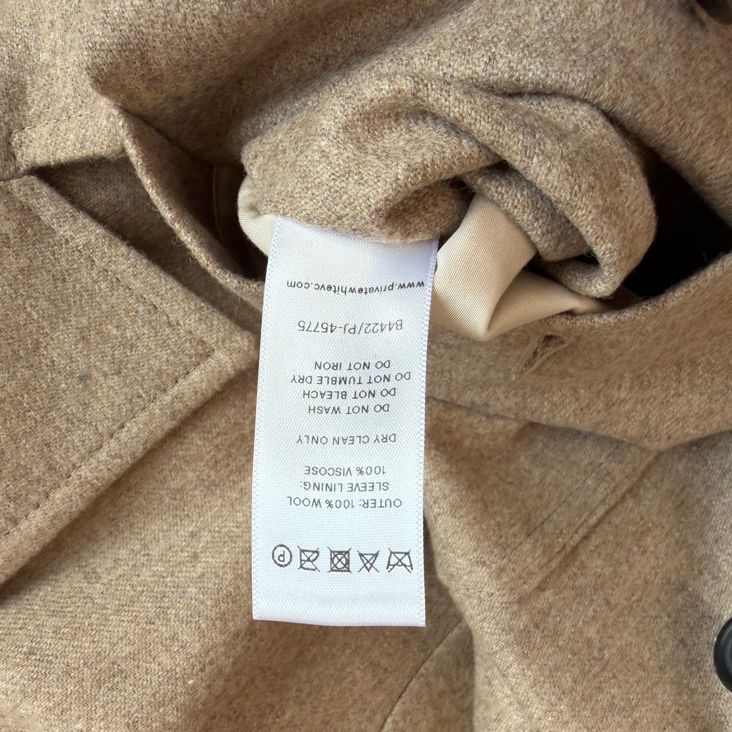 MINT! Private White V.C. (5 / L) "Mayfair Shacket" Oat Wool Jacket Overshirt