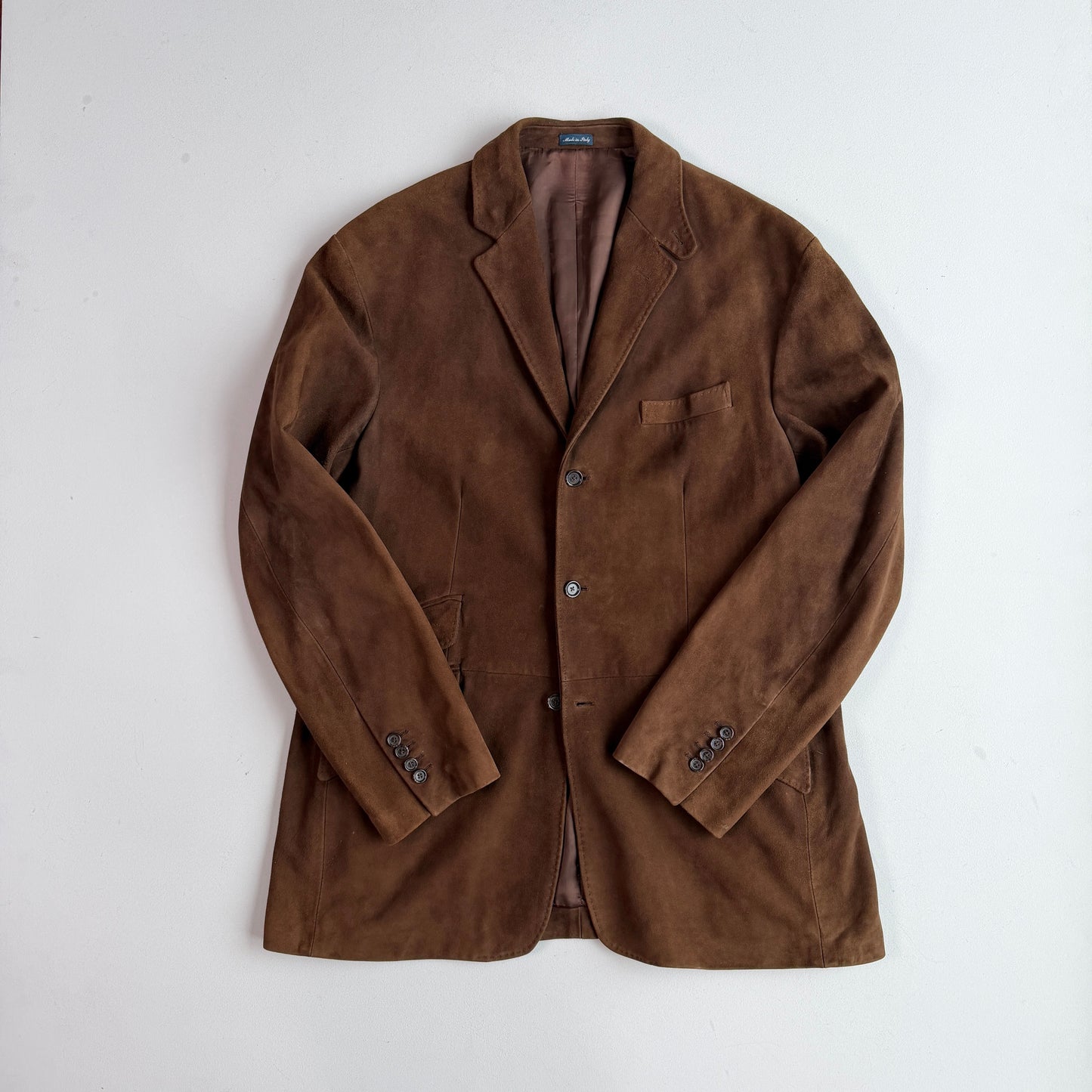 Polo Ralph Lauren (XL / 46L) Suede Leather Brown Hacking Jacket Coat