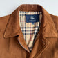 Burberry (XL) Suede Leather Tawny Nova Check Lined Field Coat