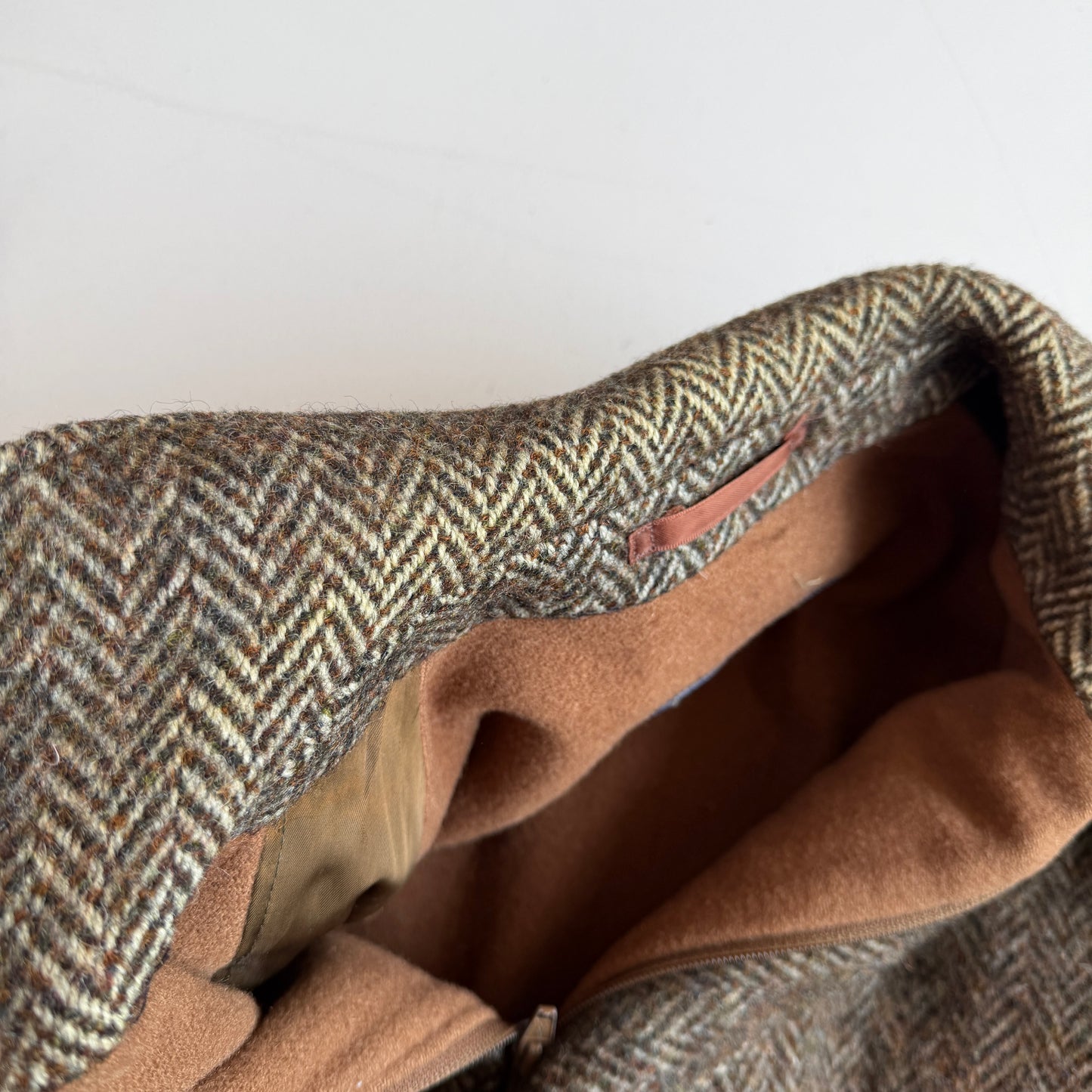 VNTG Burberry (46R) Tweed Wool Raglan Sleeve Brown Jacket