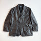 Polo Ralph Lauren (2XL) Black Leather Half-Norfolk Sport Field Coat