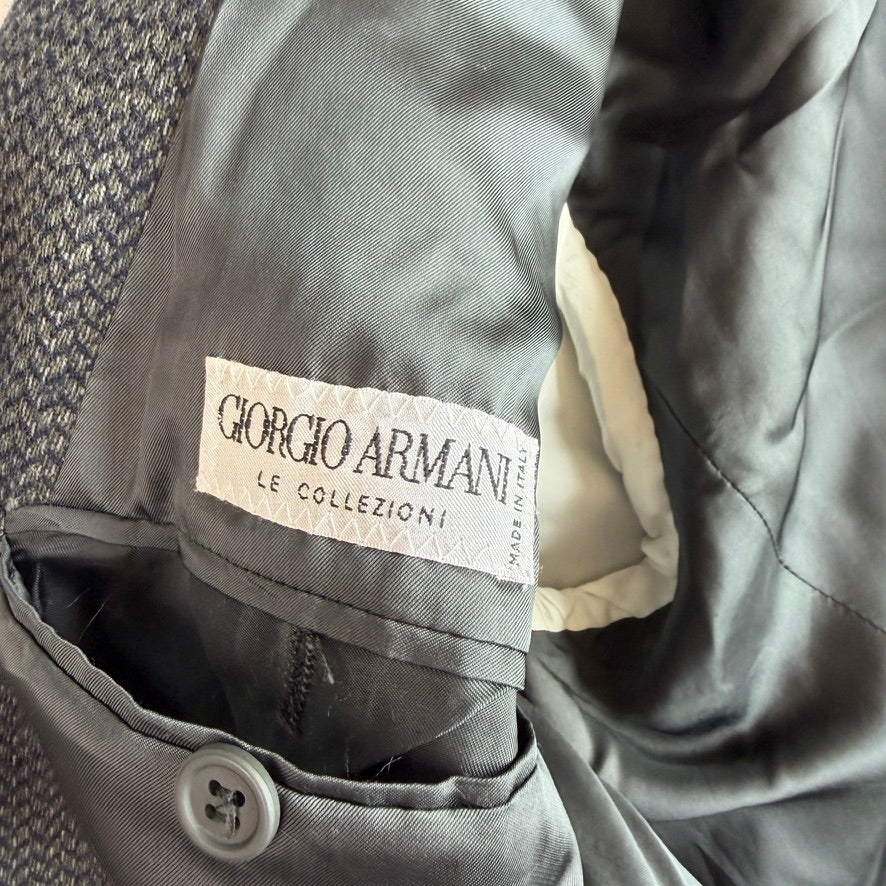 VNTG Giorgio Armani (44L) Double Breast Peak Lapels Wool Sport Coat