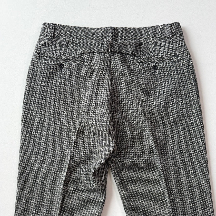 Polo Ralph Lauren (33x30) Back-Cinch Wool Tweed Herringbone Pants