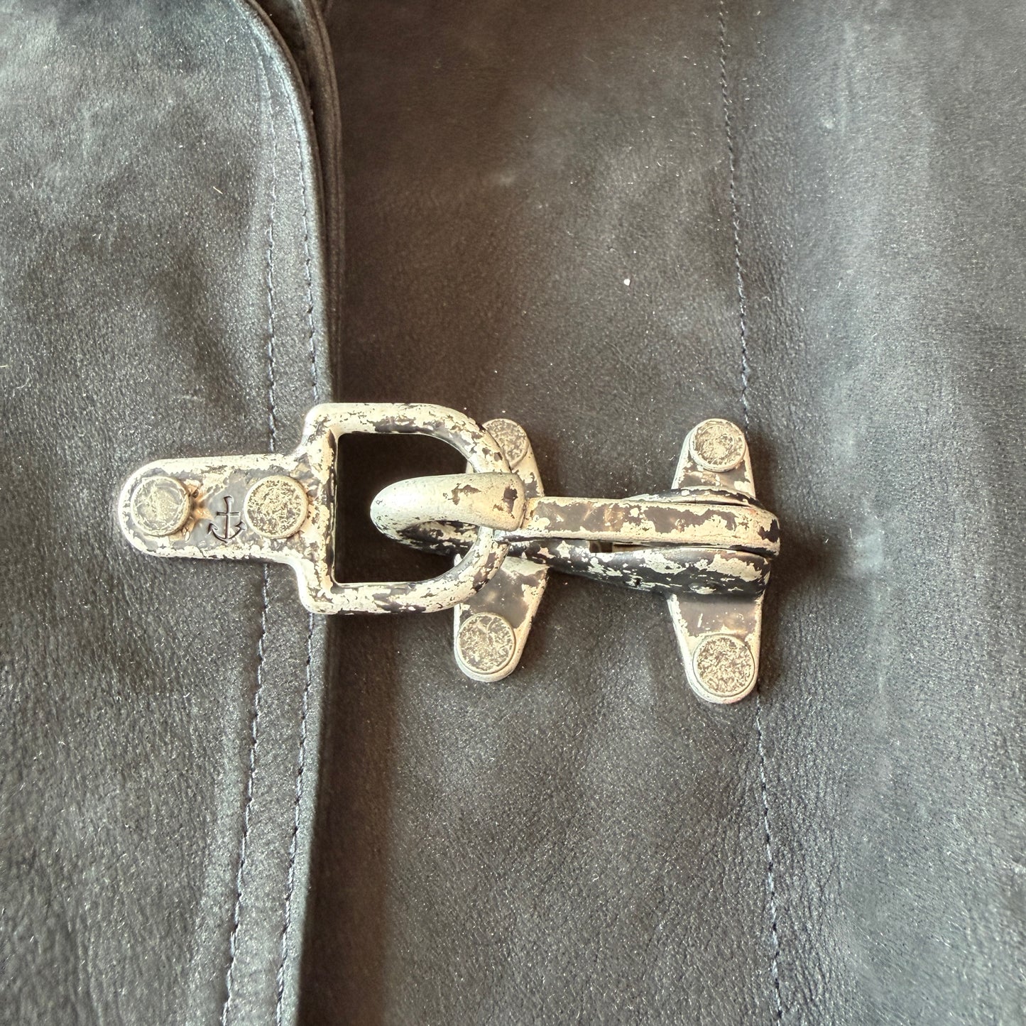 Polo Ralph Lauren (L) Leather Fireman Lobester Claw Coat