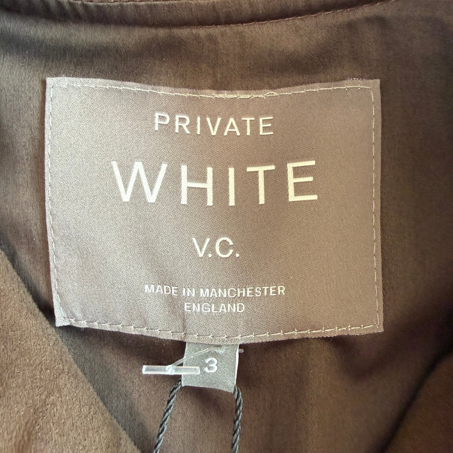 NWT Private White VC (3 / S) Brown Moleskin Cotton Blend Bomber Jacket