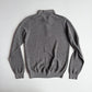 Brioni (50IT) Gray Wool Knit Collared Button Pullover Sweater