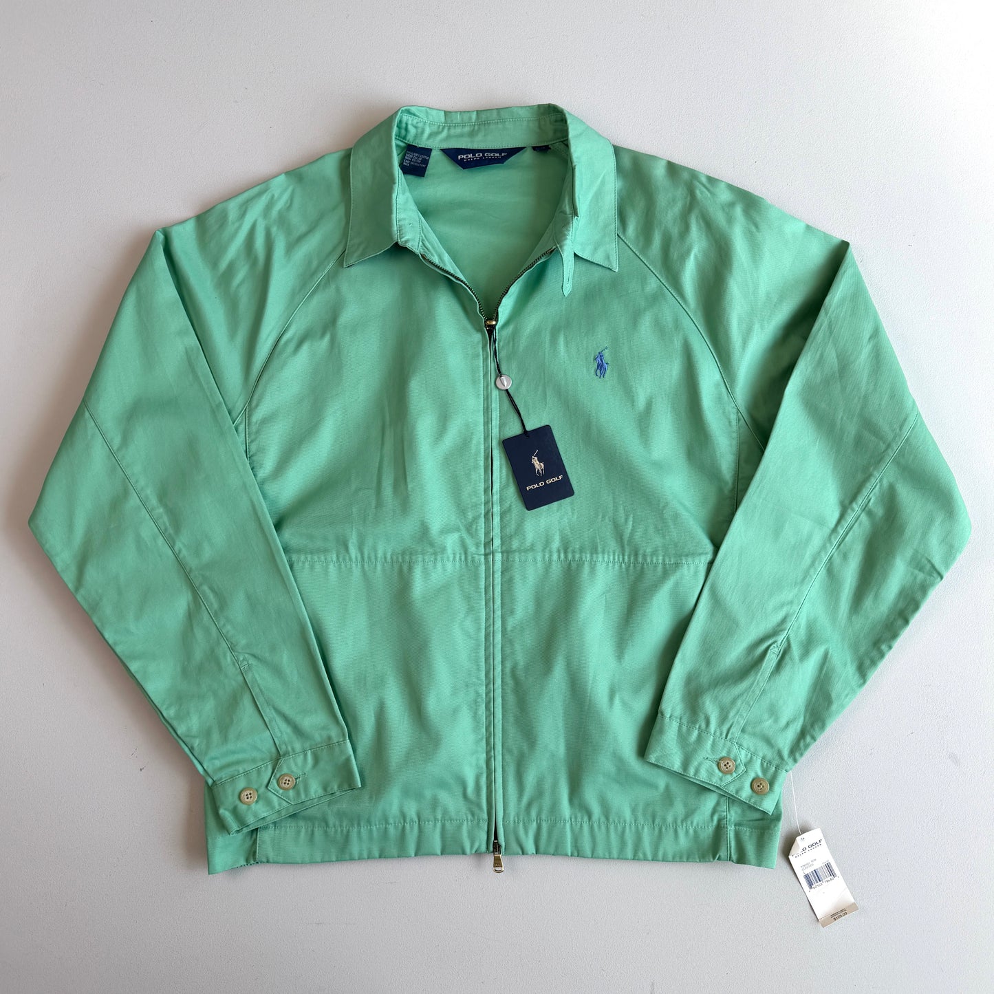NWT Ralph Lauren Polo Golf (L) Turquoise Green 100% Cotton Raglan Jacket