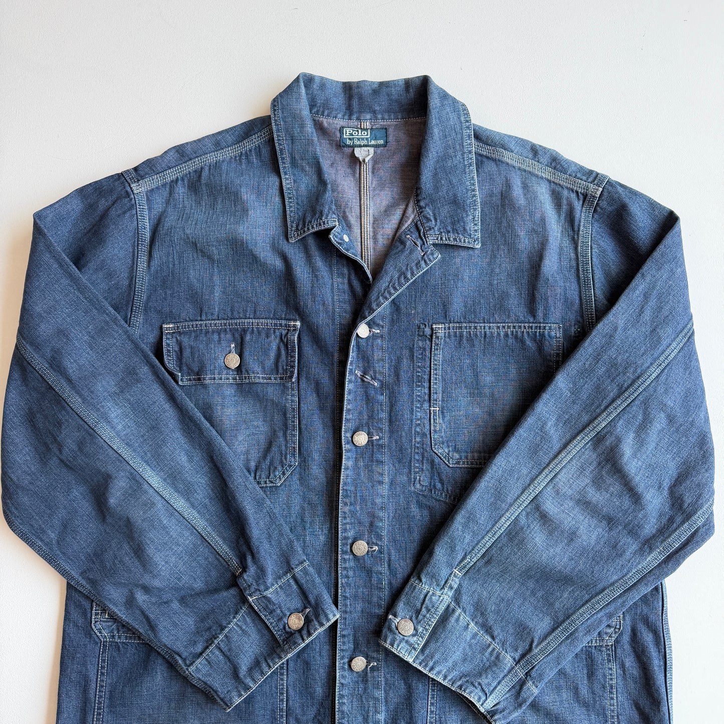 VNTG Polo Ralph Lauren (2XL) Indigo Chore Coat (believe made in Japan)
